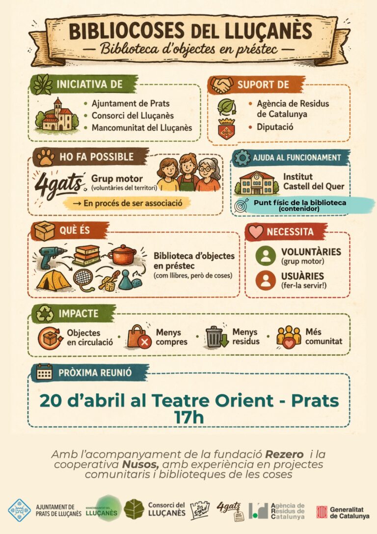 La biblioteca de les coses al Lluçanès, t’hi sumes?